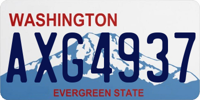 WA license plate AXG4937