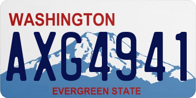 WA license plate AXG4941