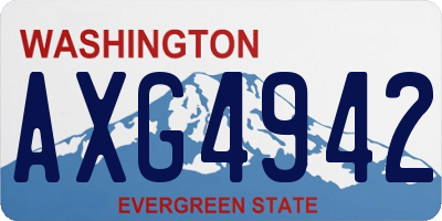 WA license plate AXG4942