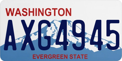 WA license plate AXG4945