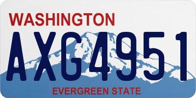 WA license plate AXG4951