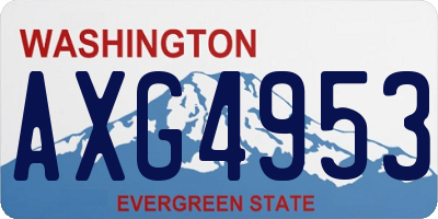 WA license plate AXG4953