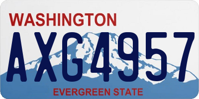 WA license plate AXG4957