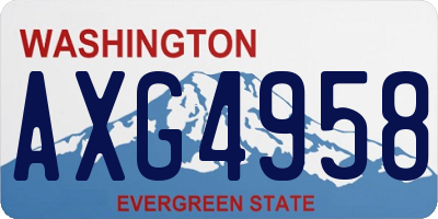WA license plate AXG4958
