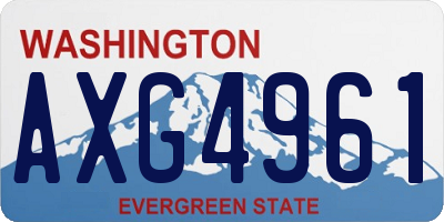 WA license plate AXG4961