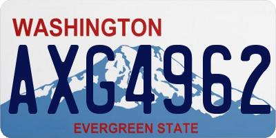 WA license plate AXG4962