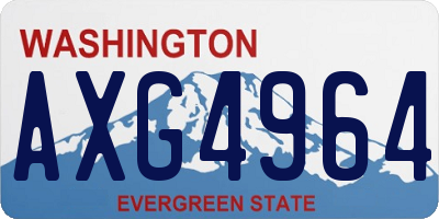 WA license plate AXG4964