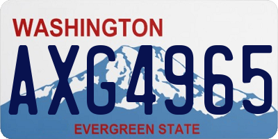 WA license plate AXG4965