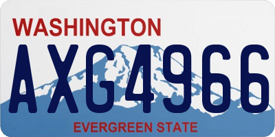 WA license plate AXG4966
