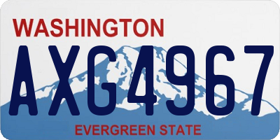 WA license plate AXG4967