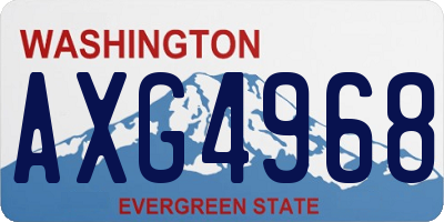 WA license plate AXG4968