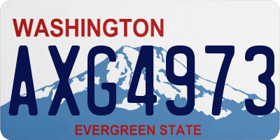 WA license plate AXG4973