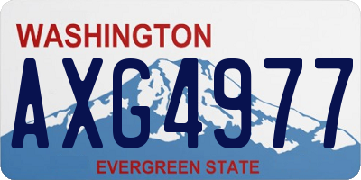 WA license plate AXG4977