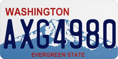 WA license plate AXG4980