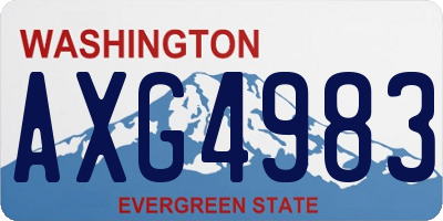 WA license plate AXG4983