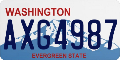 WA license plate AXG4987