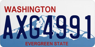 WA license plate AXG4991
