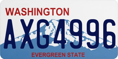 WA license plate AXG4996