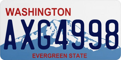 WA license plate AXG4998