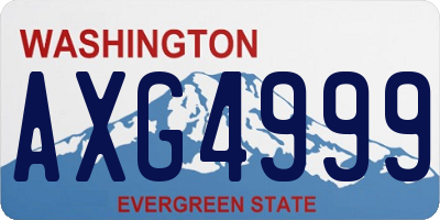 WA license plate AXG4999