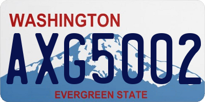 WA license plate AXG5002