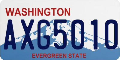 WA license plate AXG5010