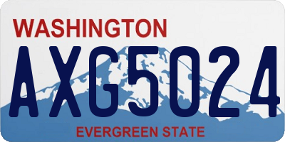 WA license plate AXG5024
