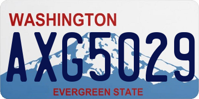 WA license plate AXG5029