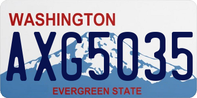 WA license plate AXG5035