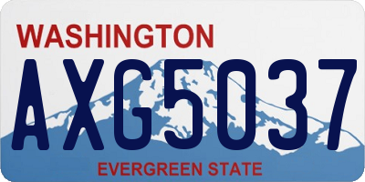 WA license plate AXG5037