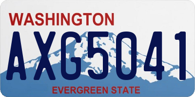 WA license plate AXG5041
