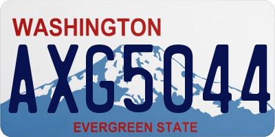 WA license plate AXG5044