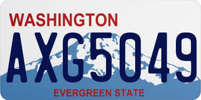 WA license plate AXG5049