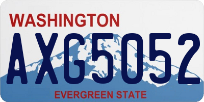 WA license plate AXG5052