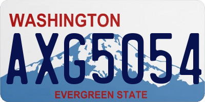 WA license plate AXG5054