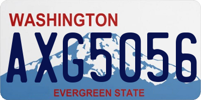 WA license plate AXG5056