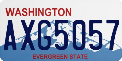 WA license plate AXG5057