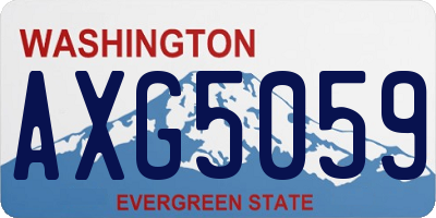WA license plate AXG5059