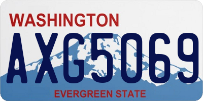 WA license plate AXG5069