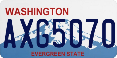 WA license plate AXG5070
