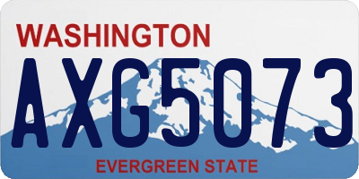 WA license plate AXG5073