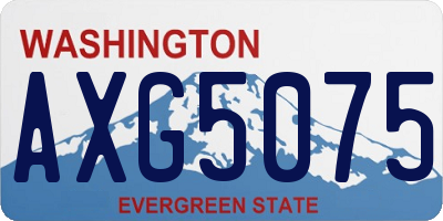 WA license plate AXG5075