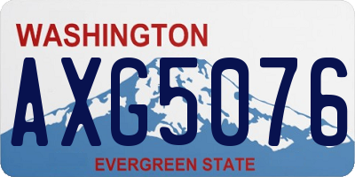 WA license plate AXG5076