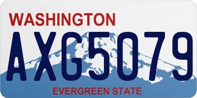 WA license plate AXG5079