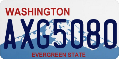 WA license plate AXG5080