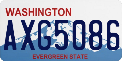 WA license plate AXG5086