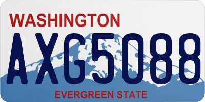 WA license plate AXG5088