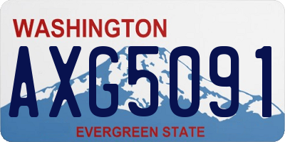WA license plate AXG5091