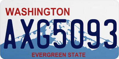 WA license plate AXG5093