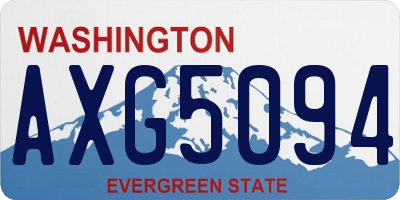 WA license plate AXG5094